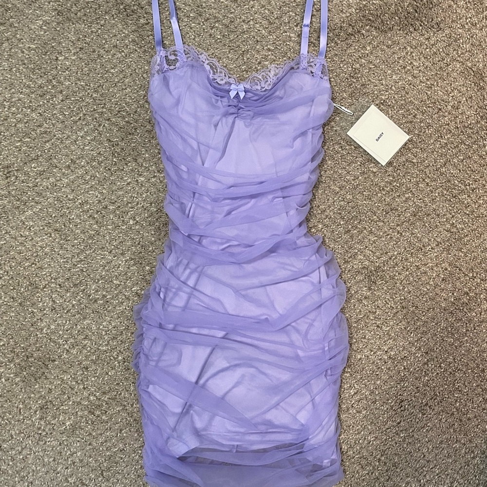 daisy tv purple dress